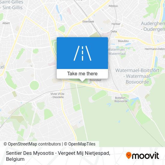 Sentier Des Myosotis - Vergeet Mij Nietjespad map