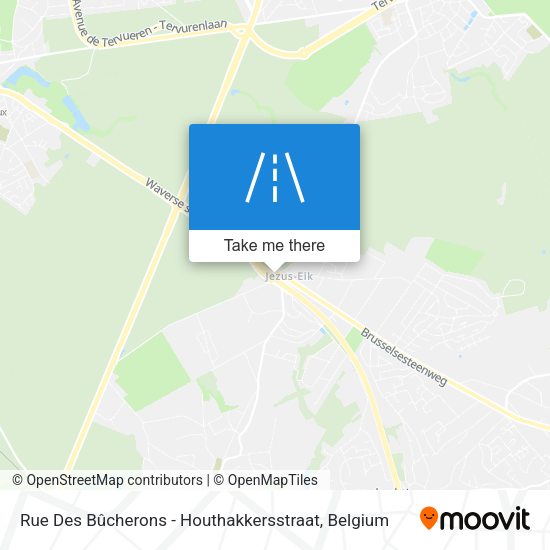 Rue Des Bûcherons - Houthakkersstraat map