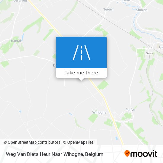 Weg Van Diets Heur Naar Wihogne map