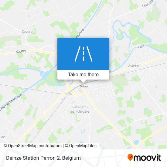 Deinze Station Perron 2 map