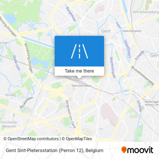 Gent Sint-Pietersstation (Perron 12) map
