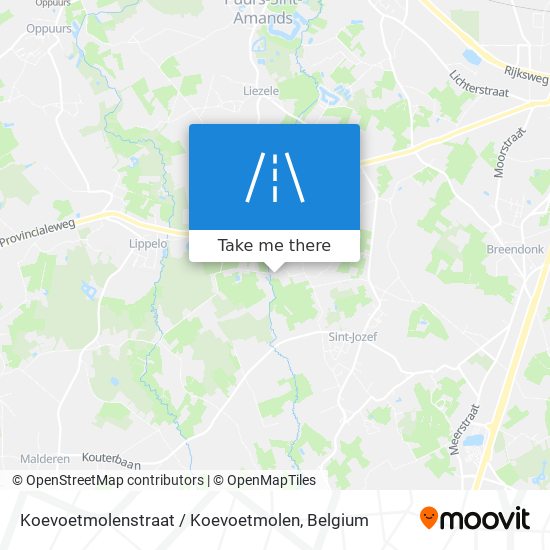 Koevoetmolenstraat / Koevoetmolen map