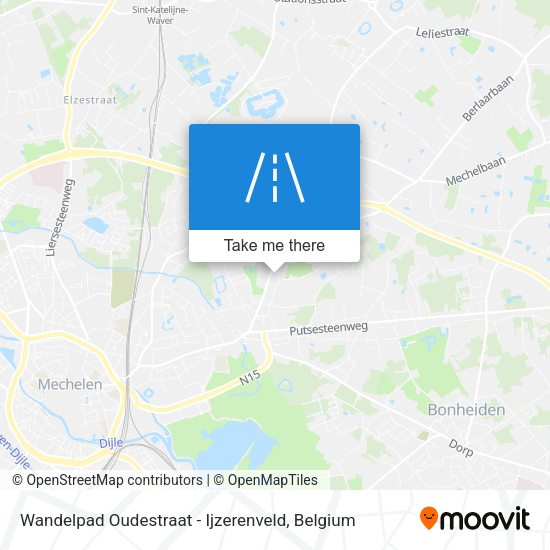 Wandelpad Oudestraat - Ijzerenveld map