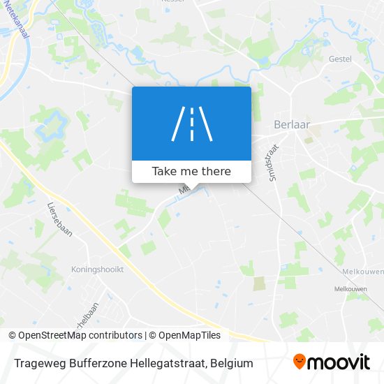 Trageweg Bufferzone Hellegatstraat map