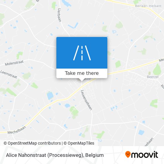 Alice Nahonstraat (Processieweg) map