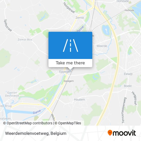 Weerdemolenvoetweg map