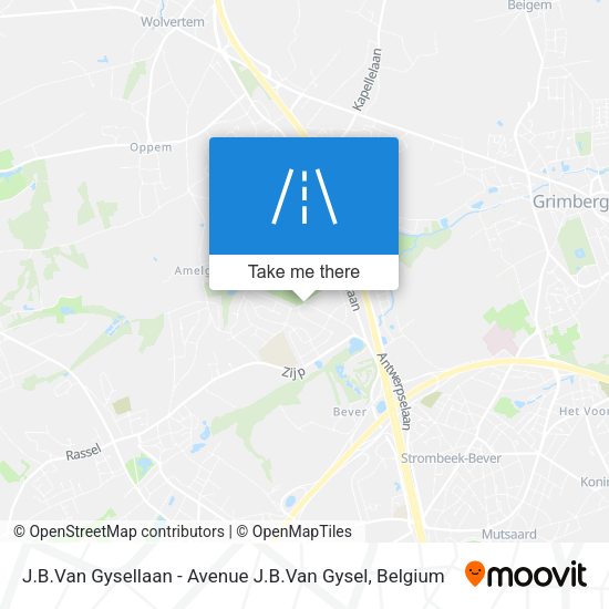 J.B.Van Gysellaan - Avenue J.B.Van Gysel map