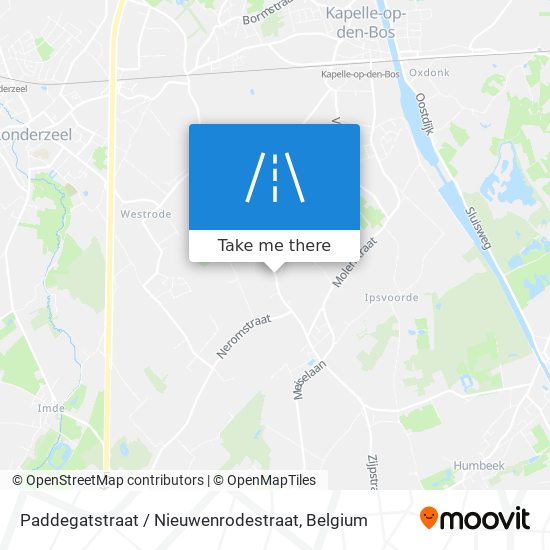 Paddegatstraat / Nieuwenrodestraat map