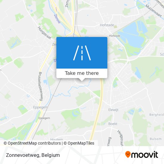 Zonnevoetweg map