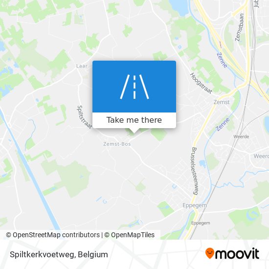 Spiltkerkvoetweg map