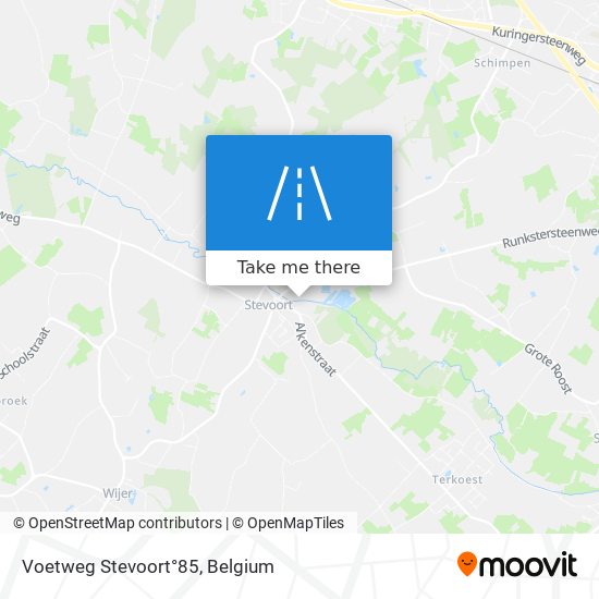 Voetweg Stevoort°85 plan