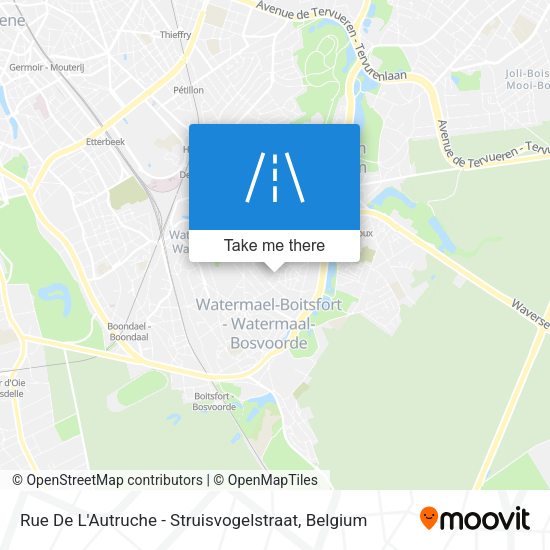 Rue De L'Autruche - Struisvogelstraat plan