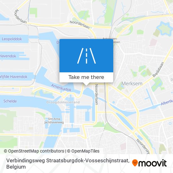 Verbindingsweg Straatsburgdok-Vosseschijnstraat map