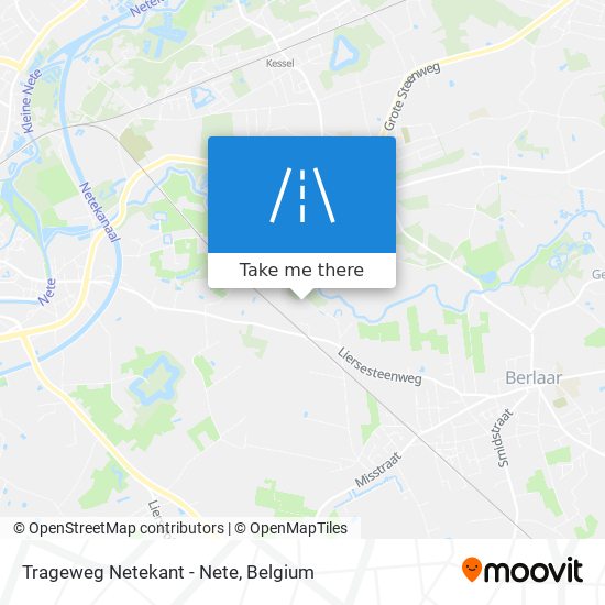 Trageweg Netekant - Nete map