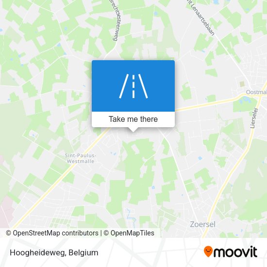 Hoogheideweg map