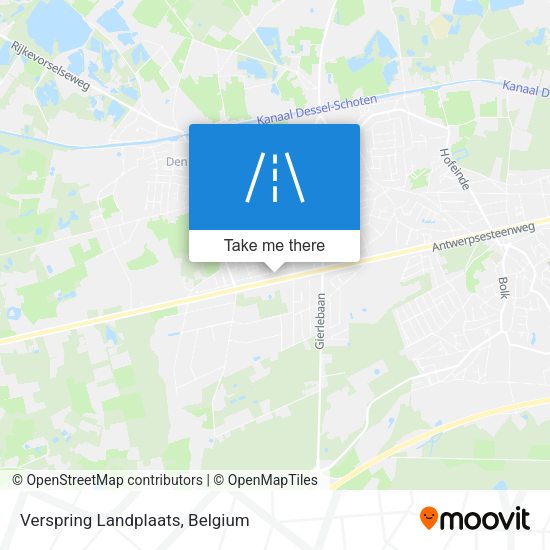 Verspring Landplaats map