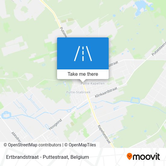 Ertbrandstraat - Puttestraat map