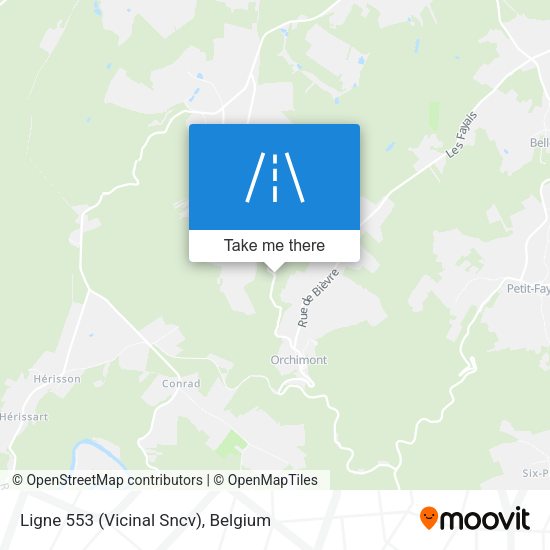 Ligne 553 (Vicinal Sncv) plan