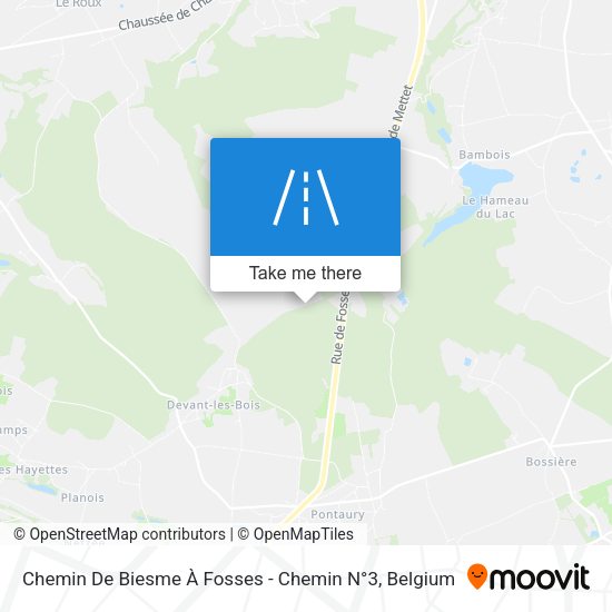 Chemin De Biesme À Fosses - Chemin N°3 map