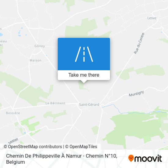 Chemin De Philippeville À Namur - Chemin N°10 map