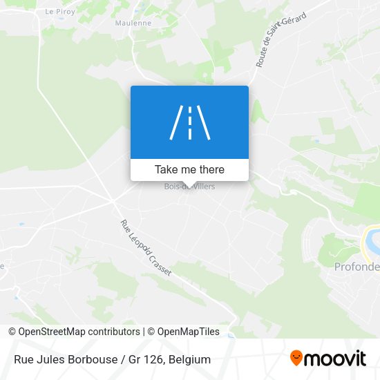 Rue Jules Borbouse / Gr 126 plan