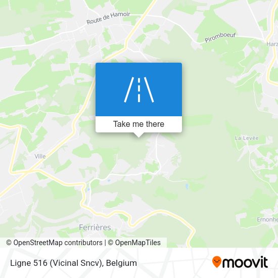 Ligne 516 (Vicinal Sncv) map