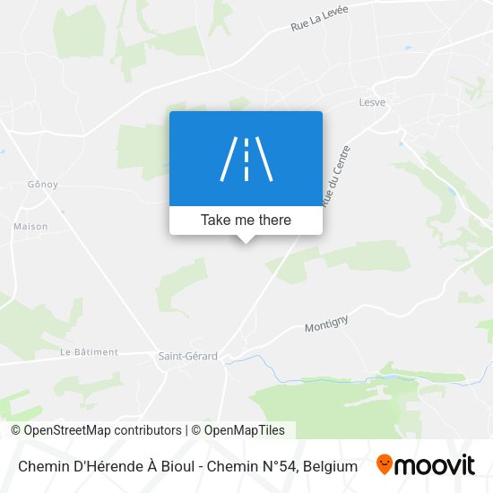 Chemin D'Hérende À Bioul - Chemin N°54 plan