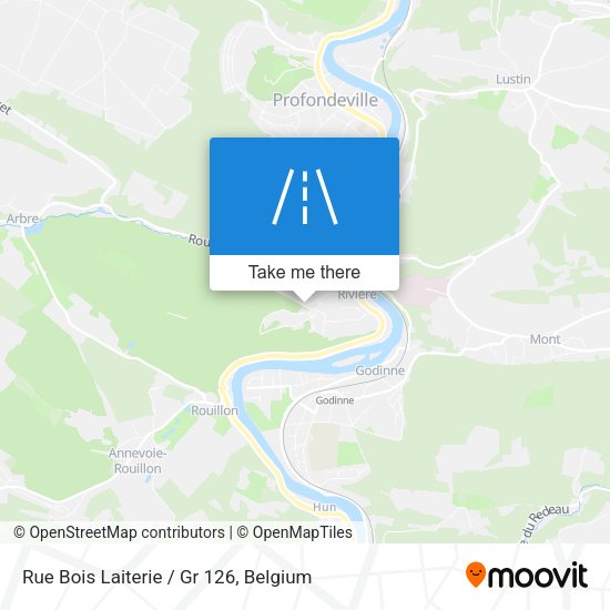 Rue Bois Laiterie / Gr 126 map