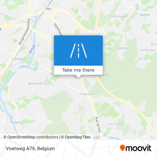 Voetweg A76 plan