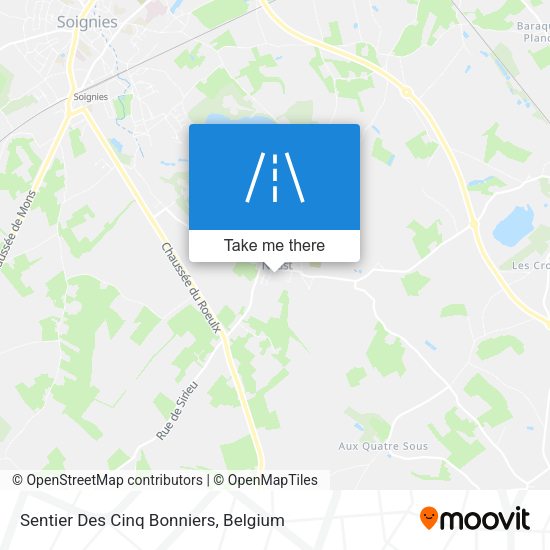 Sentier Des Cinq Bonniers plan
