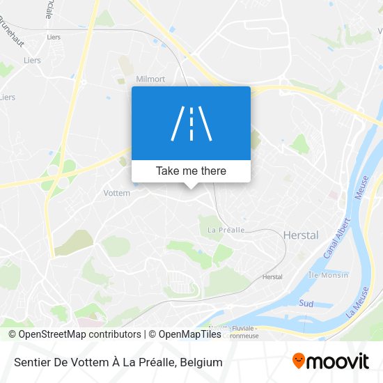 Sentier De Vottem À La Préalle map