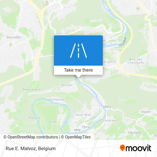 E. Malvoz Street map