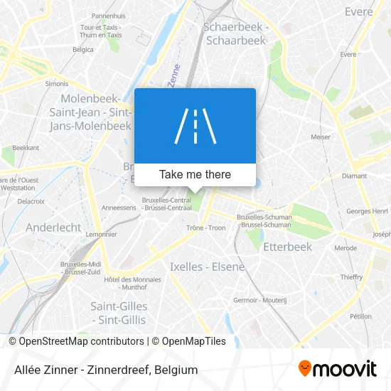 Allée Zinner - Zinnerdreef map