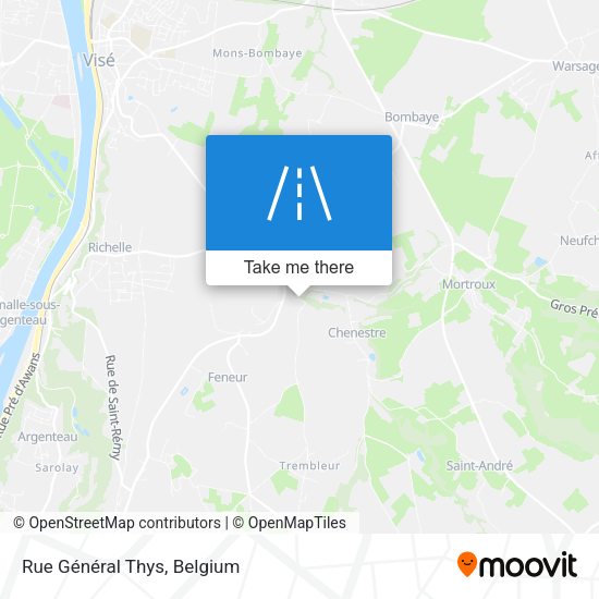 Rue Général Thys map