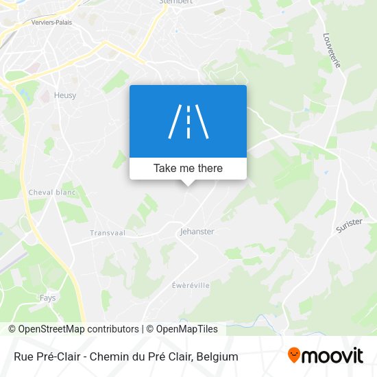 Rue Pré-Clair - Chemin du Pré Clair plan