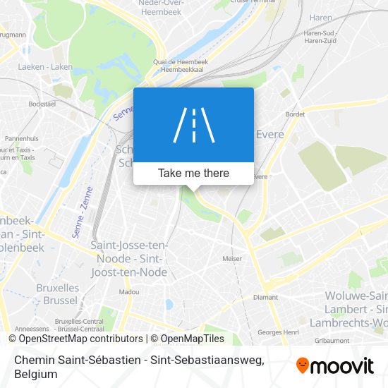 Chemin Saint-Sébastien - Sint-Sebastiaansweg plan