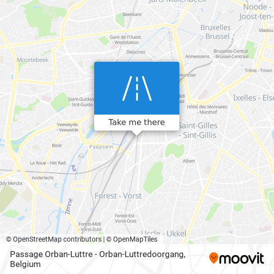 Passage Orban-Luttre - Orban-Luttredoorgang map