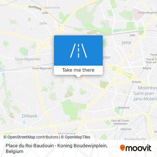 Place du Roi Baudouin - Koning Boudewijnplein map