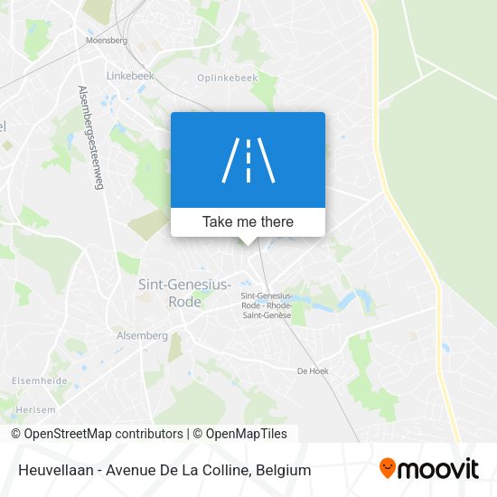 Heuvellaan - Avenue De La Colline plan