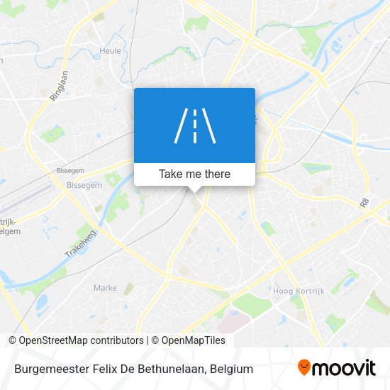 Burgemeester Felix De Bethunelaan map