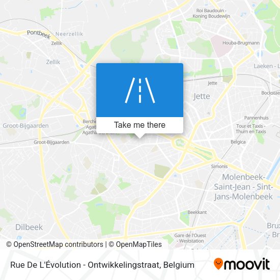 Rue De L'Évolution - Ontwikkelingstraat map