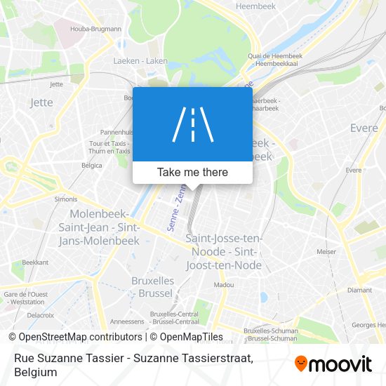 Rue Suzanne Tassier - Suzanne Tassierstraat map