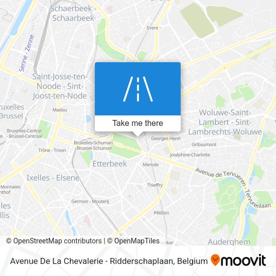 Avenue De La Chevalerie - Ridderschaplaan map