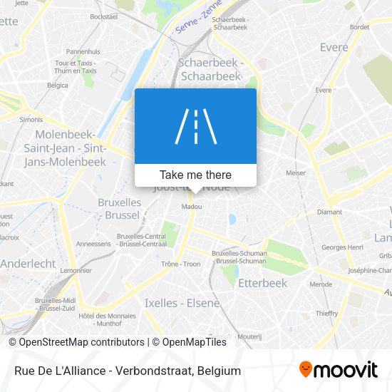 Rue De L'Alliance - Verbondstraat plan