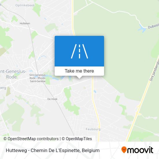 Hutteweg - Chemin De L'Espinette map