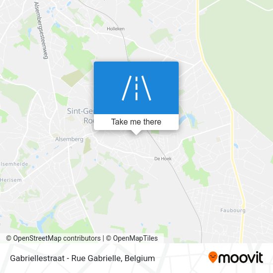 Gabriellestraat - Rue Gabrielle plan