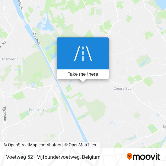 Voetweg 52 - Vijfbundervoetweg plan