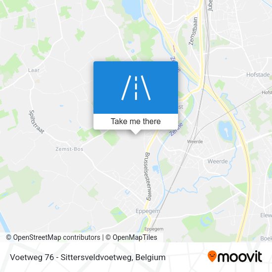 Voetweg 76 - Sittersveldvoetweg plan