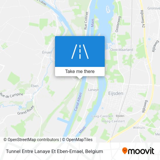 Tunnel Entre Lanaye Et Eben-Emael map