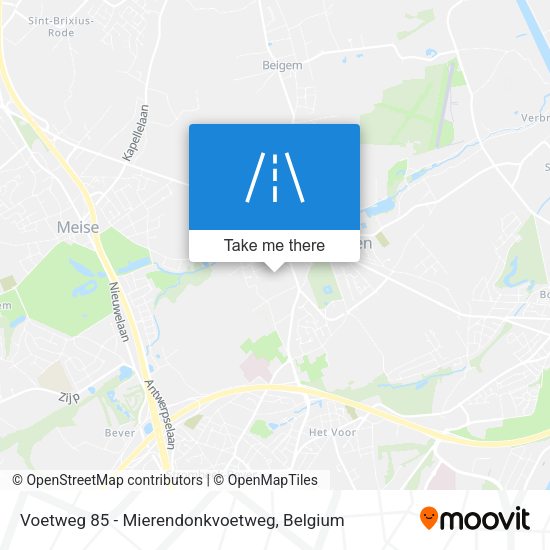 Voetweg 85 - Mierendonkvoetweg plan